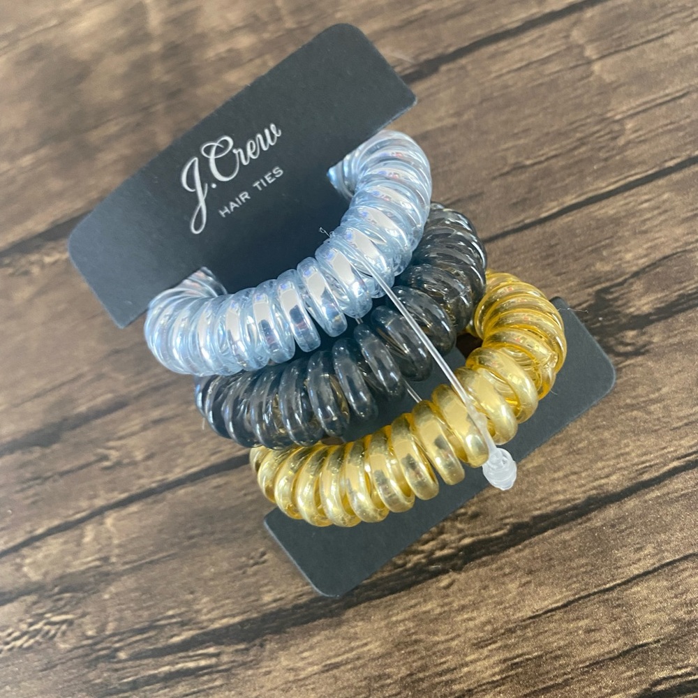 J. Crew Spiral Ponytail Holders. Set of 3.